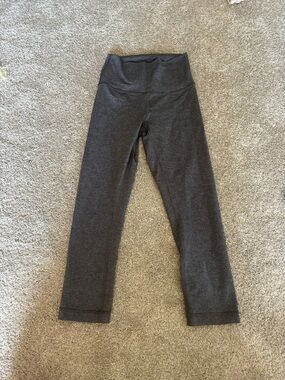 lululemon athletica Girls' Dark Charcoal Gray Performance Leggings